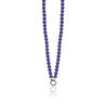 Jeans blauw crystal parelketting met zilver sluiting ZInzi ZIC401bl-s