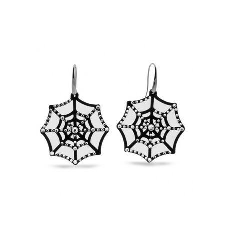 Zilver oorbellen spinnenweb Spark Jewelry