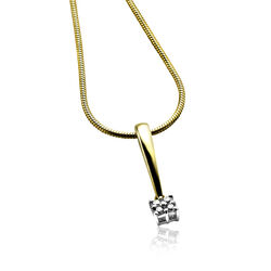 goud hangertje met diamant van Zinzi Gold ZGH95