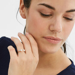 Zilver ring met crystal pareltjes Esprit ESRG92712A