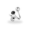 Zilveren ring Rotundus crystal hematiet Spark