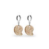 Zilveren oorbellen Spark Sea Snail golden shadow