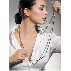 LeLune ketting met zoetwaterparels en hematiet bij Zilver.nl