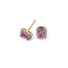 Elements oorstekers amethist diamant GE655M