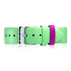 Zinzi Retro mintgroen leren horlogeband stalen sluiting