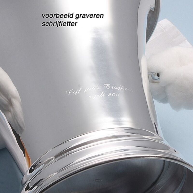 Vooraf Sceptisch Baars Verzilverde wijnkoeler glad model - Direct graveerbaar - Zilver.nl