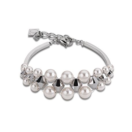Elegant coeur armband witte crystal parels 4871301400