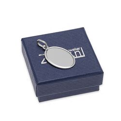 Ovaal zilveren graveerplaatje