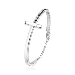 Zinzi zilveren klem armband staafje ZIA1446