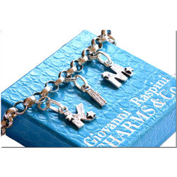 Zilveren bedel letter S van Raspini Charms voor bedelarmband