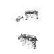Stel Zilveren Tafelstukken Strooiers Nijlpaarden