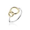Zinzi zilveren ring met vergulde cirkels ZIR1278G