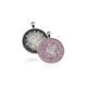 Zilveren hanger rond met zwart wit roze zirkonia ZIH864 Zinzi