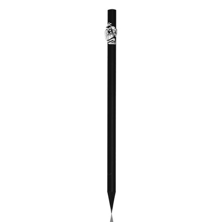 Zwart potlood met zilveren kikkertje met kroon van Raspini