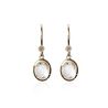 Christina verguld zilveren oorhangers wit crystal Dream White verguld