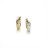 Gouden kleine bicolor creolen 12 x 3 mm