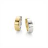 Gouden bicolor creolen 15 x 4 mm