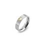 Boccia Titanium ring verguld hartje