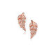 Roséverguld collier met oorbellen veer zirkonia