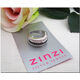 Zinzi ring met zwart en wit zirconia zir307z