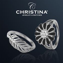 Christina zilveren ring veer