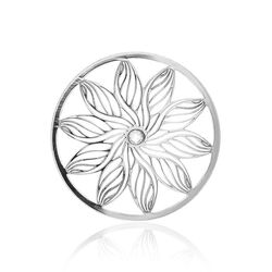 MY iMenso zilveren 33 mm cover zonnebloem