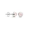 Bastian Inverun zilveren oorstekers roze quartz