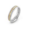 Boccia Titanium ring vergulde lijn