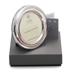 ronde zilveren fotolijst 9 cm Carrs pc3