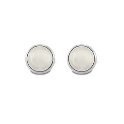 MY iMenso zilveren oorstekers Pura wit 09-2711