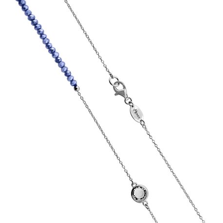 MY iMenso zilveren necklace blauwe crystallen 27-1217