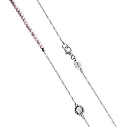 MY iMenso zilveren necklace licht roze crystallen 27-1215
