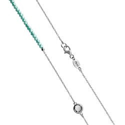 MY iMenso zilveren necklace turkooise crystallen 27-1222