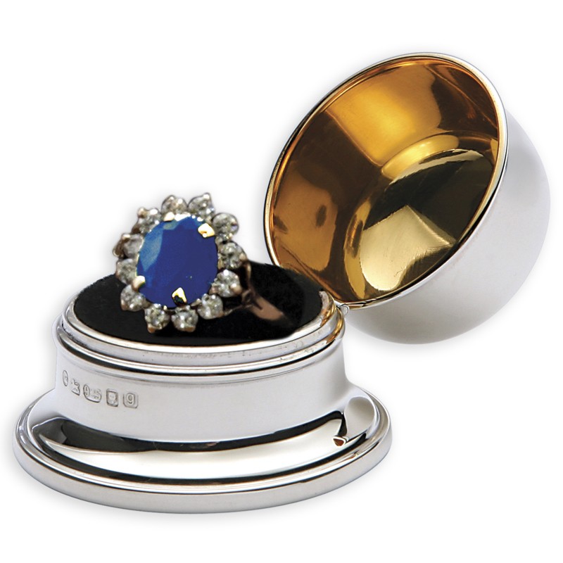 Beide Mand Belichamen Zilveren ringendoosje voor DE ring - Maak je aanzoek bijzonder!