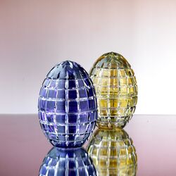 Kristal egg box geel hermitage Fabergé