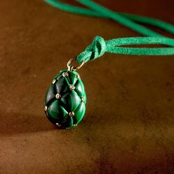Malachiet Fabergé ei met goud