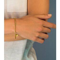 Zilveren fantasie armband geelgoud verguld 19,5cm ZIA1129G