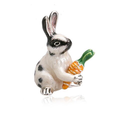 Saturno zilveren konijn met wortel
