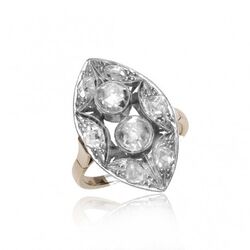 Gouden ring roosgeslepen diamant