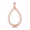 Zilveren medallion rosé Goccia peardrop 30mm MY iMenso
