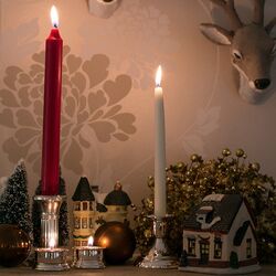 Zilveren houder voor een waxinelichtje 