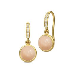 Julie Sandlau Luna oorhangers verguld roze