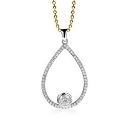 Zinzi open druppel hanger zirkonia ZIH1747