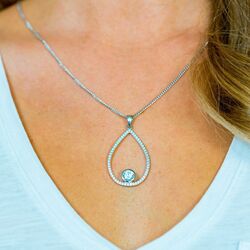 Zinzi open druppel hanger zirkonia ZIH1747