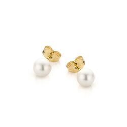 Akoya parel oorstekers goud 5,5 mm