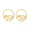 Les Georgettes vergulde oorbellen Giraffe 43 mm