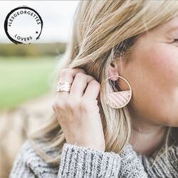 Les Georgettes vergulde oorbellen Ruban 43 mm