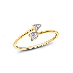 Geelgouden Cupido ring met briljanten
