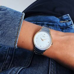 BOCCIA Titanium bicolor horloge rond 3276-10