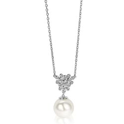 Zinzi zilveren ketting met parel ZIC1761